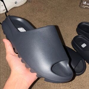Yeezy Slide Sandals in Slate Gray